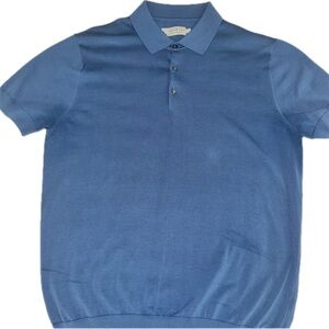 Men’s Collars & Co. Maranello Cotton and Silk 3 Button Polo- Large